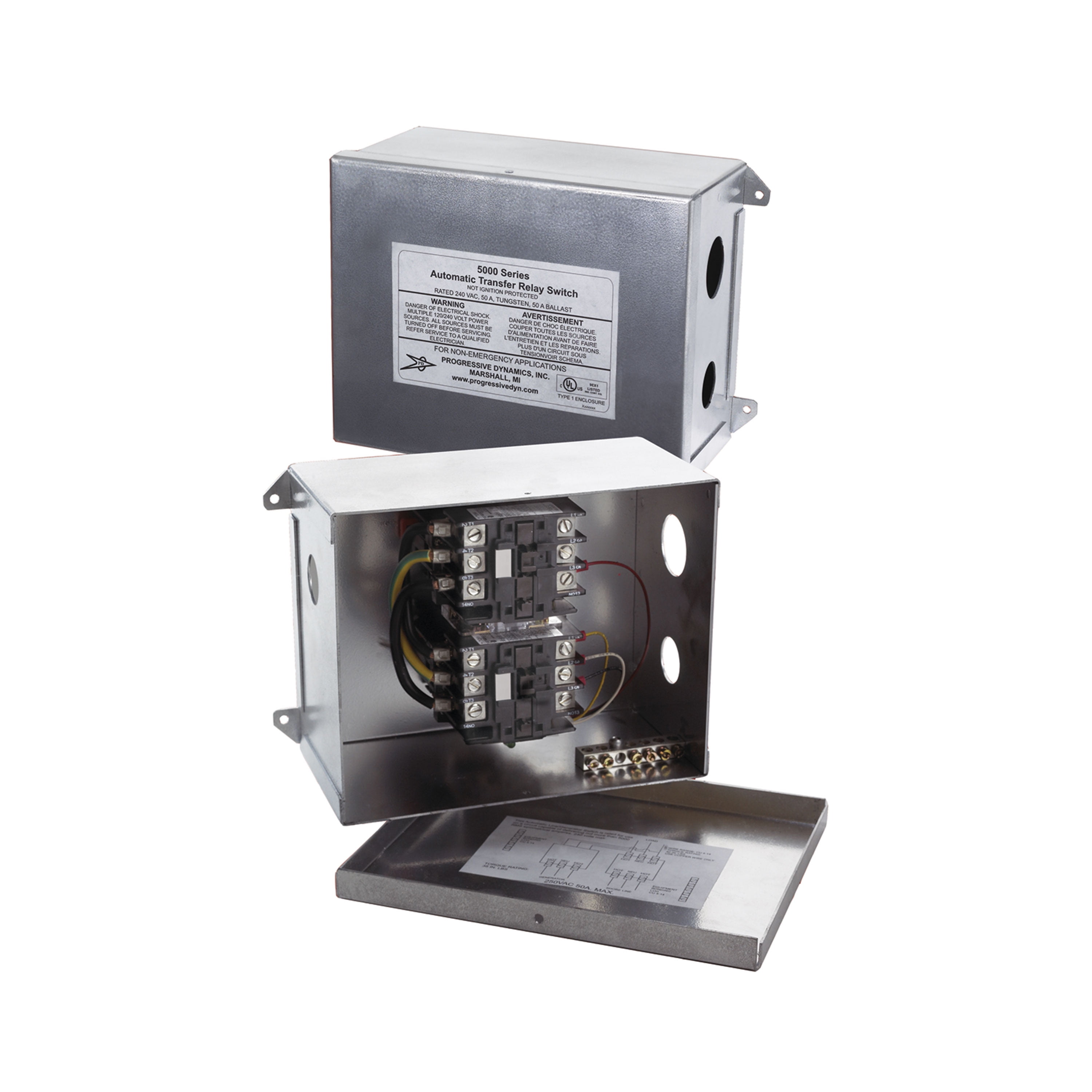 120 VAC 30 Amp w/Pigtail Connection Progressive Dynamics PD5110010V 5100 Series Automatic Transfer Switch 
