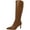 Cognac Synthetic, variant on Franco Sarto Women's Daytona Knee High Boot Cognac Brown Stretch 11M