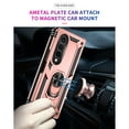thumbnail image 6 of For Samsung Galaxy Z Fold 3 Case ,Heavy Duty Shockproof Body Phone Cover Built in Metal Rotated Magnetic Ring Holder Kickstand,Dropproof,Dustproof,Dual Layer Military-Grade Drop protection,Rosegold, 6 of 8