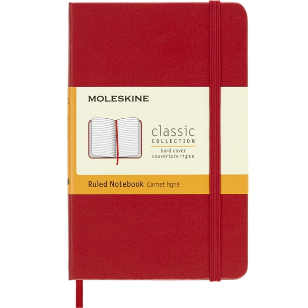 Cuaderno Moleskine Classic Pocket rayado rojo 9 x 14 cm