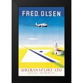 thumbnail image 2 of Unknown 13x18 Black Modern Framed Museum Art Print Titled - Fred. Olsen Airtransport Ltd. Oslo - Norway, 2 of 5