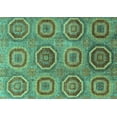 thumbnail image 1 of Ahgly Company Indoor Rectangle Abstract Turquoise Blue Modern Area Rugs, 2' x 4', 1 of 4