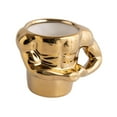 thumbnail image 4 of Taza de café de cerámica perfecl creativa para beber con asa dorado, 4 of 8
