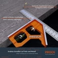 thumbnail image 3 of Escuadra de combinación de 300 mm - Métrica - Escuadra de combinación de metal precisa universal con tope y herramienta de trazado - Medición profesional premium TUNC Sencillez, 3 of 5