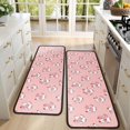 thumbnail image 4 of Kitchen Rugs Sets Of 2,Pink Cow Heart Pattern Anti Fatigue Kitchen Mat Rugs Non Slip Washable,Decorative Kitchen Floor Mats for Kitchen,Sink,Laundry,17"x47"+17"x47", 4 of 5