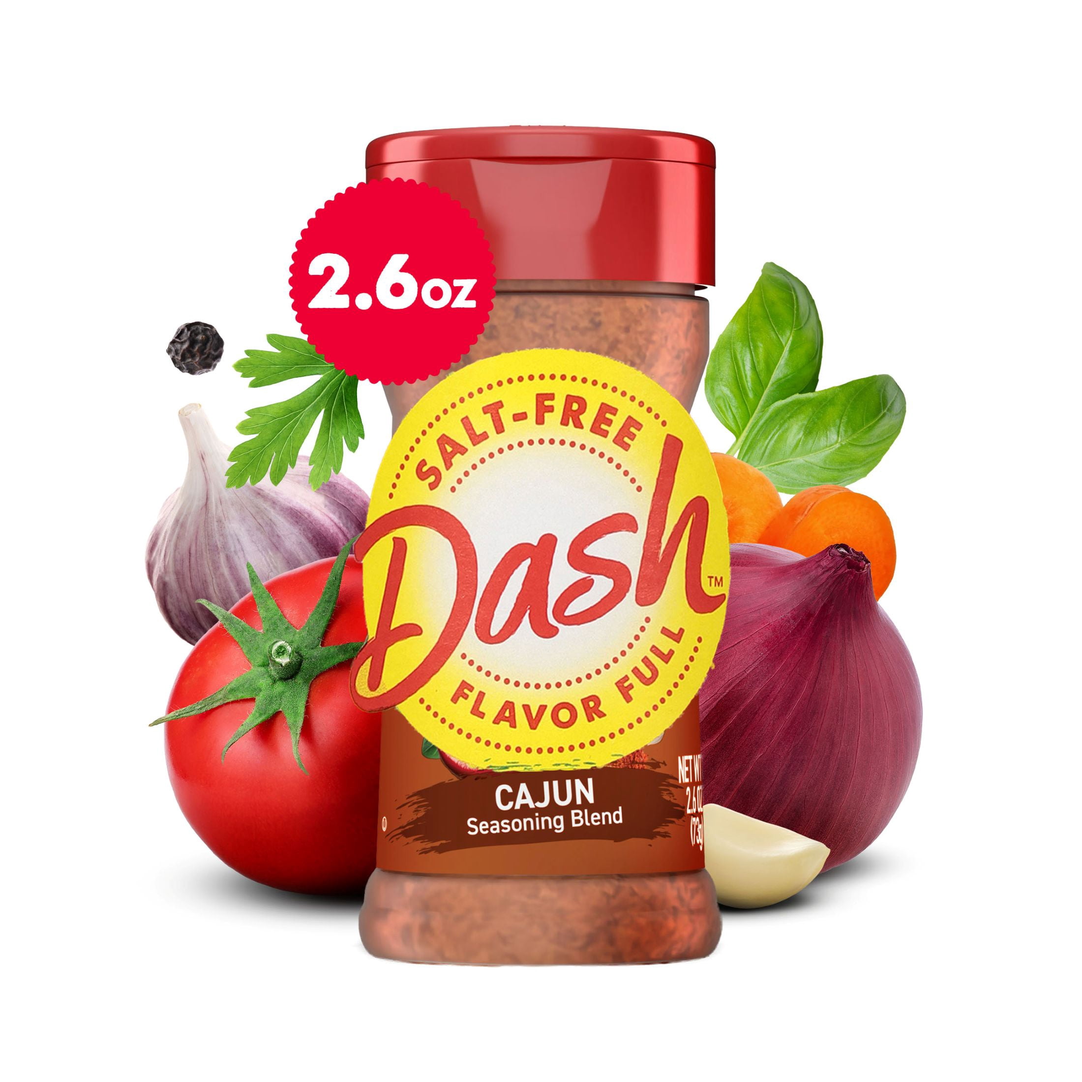 Dash Salt-Free Cajun Seasoning Blend, Cajun Spices, 2.6 OZ