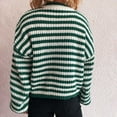thumbnail image 5 of Ounisa Womens Sweaters Striped Color Block Long Sleeve Crewneck Casual Loose Knitted Pullover Shirts Knitted Sweater, 5 of 5