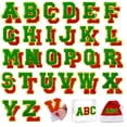thumbnail image 1 of Parches navideños con letras de chenilla FOGWOWO, rojo y verde, 52 unidades, 1 of 7