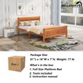 thumbnail image 5 of Full Size Bed Frame with Headboard and Footboard, Kids Platform Bed Frame Full Size, Modern Platform Bed Frame for Kids, Girls, Boys(Oak), 5 of 9