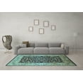 thumbnail image 3 of Ahgly Company Indoor Rectangle Oriental Light Blue Industrial Area Rugs, 2' x 3', 3 of 4