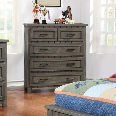 Napoleon Rustic Gun Smoke Five Drawer Chest Walmart Com