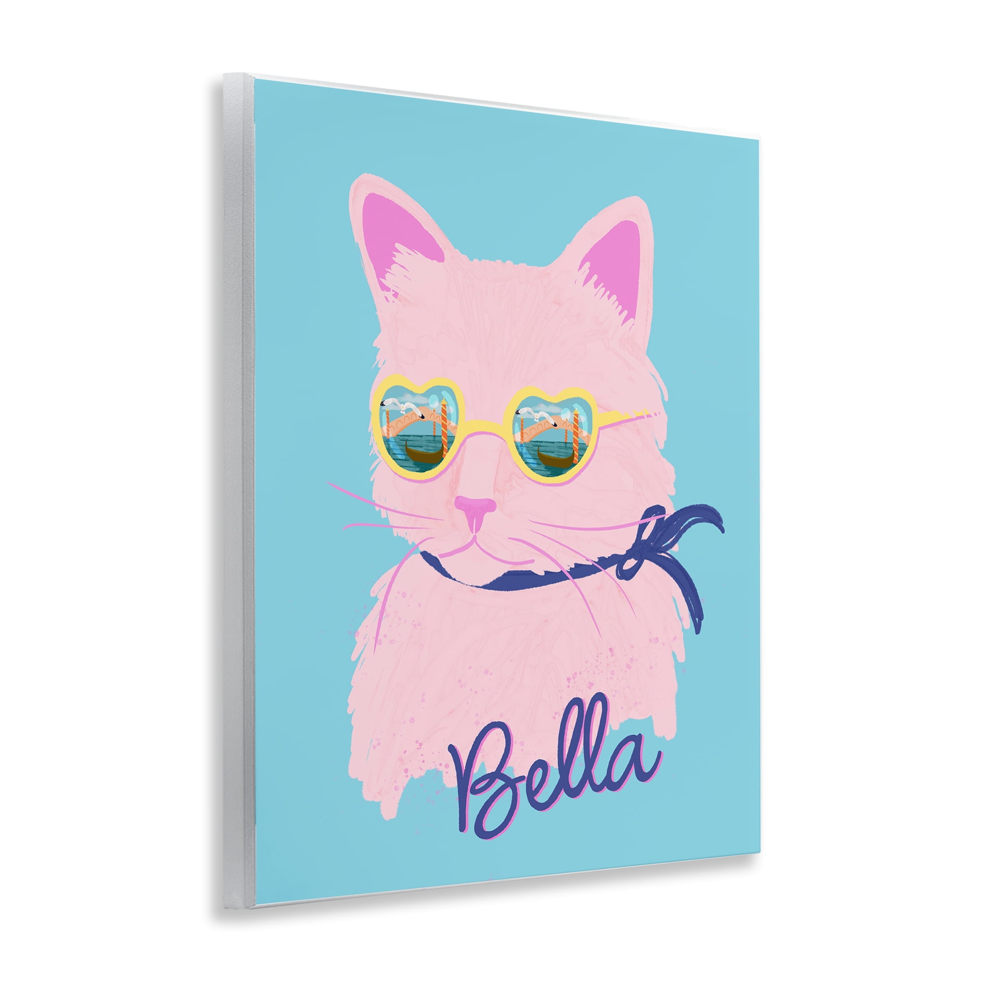 Stupell Industries Cool Cat Bella Wall Plaque Art, design by Steffanie Pisula