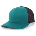 thumbnail image 2 of Pacific Headwear Trucker Snapback Cap 104C Jaguar Teal/Charcoal/Jaguar Teal Os, 2 of 2