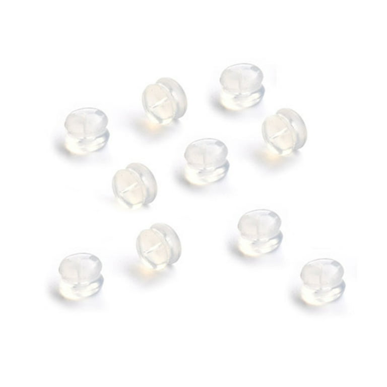 Silicone Clear Earring Backs Rubber Earrings Backs Stoppers Caps