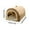 Brown, variant on Penkiiy Cat Bed or Dog Bed,2 Ways to Use,Indoor Pet House with Fluffy Mat,Removable and Washable Cover,Splash-Proof House and Non-Slip Bottom,for Cats and Small Dogs