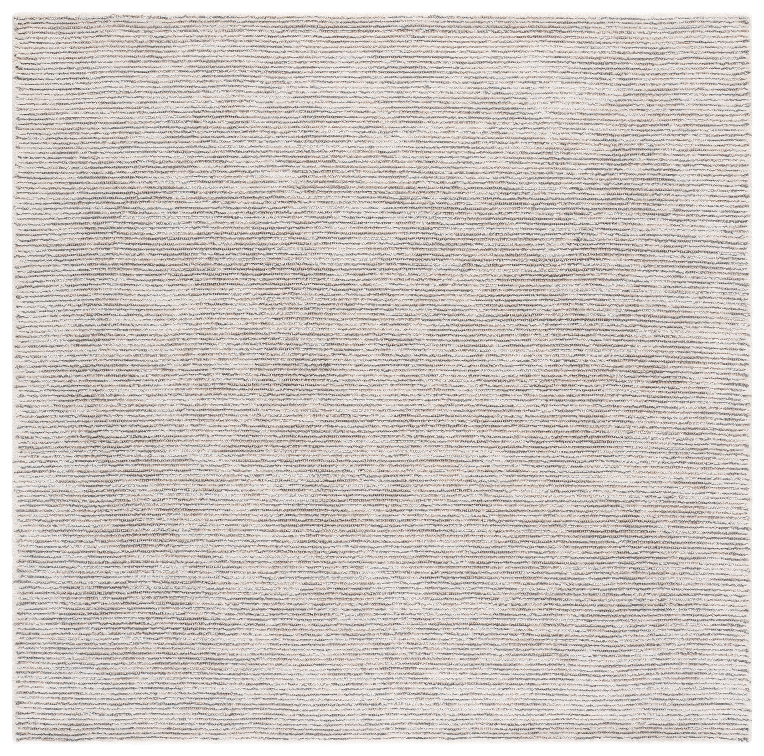 SAFAVIEH Abstract Rumen Solid Color Area Rug, Silver/Taupe, 6' x 6' Square
