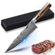 thumbnail image 1 of Cuchillo de Cocina, Cuchillo de Chef de 8 Pulgadas, Navaja Láser de Damasco, Mango de Madera de Hoja Afilada con Funda de Regalo, 1 of 7