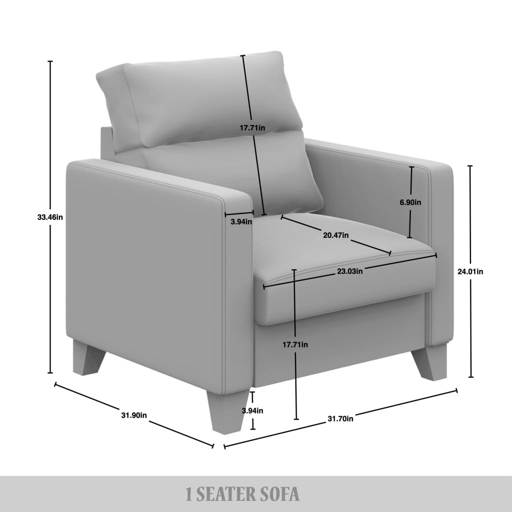 Castle Place Contemporary Linen Upholstered Arm Chair, Grey