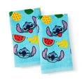 thumbnail image 3 of Lilo and Stitch Tropical 3-Piece Bath Set, 2pk Hand Towel & Sculpted 5.5" Lotion Pump, Cotton, Poly-Resin, Blue, Disney, 3 of 5