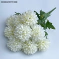 thumbnail image 5 of 9 Heads Artificial Flowers Ball chrysanthemum Hydrangea Home decor Green Plant Bouquet Bridal Bouquet DIY Wedding Decoration, 5 of 5