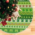 thumbnail image 5 of GZHJMY St Patrick's Day Tree Skirt Home Decoration Large Round Lucky Clover Christmas Tree Skirt for Holiday Party Home Christmas Day Ornaments, 47.2", 5 of 6