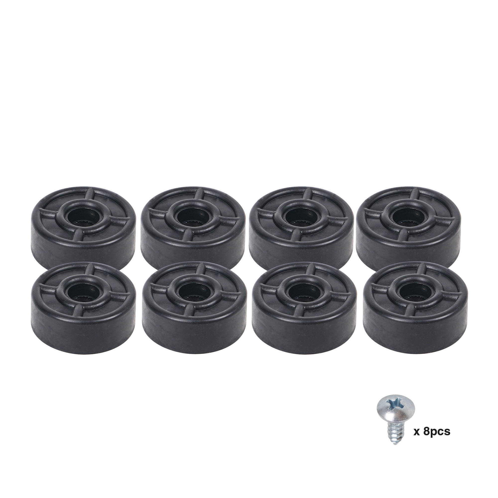 Sound Town 8-Pack Replacement Rubber Feet/Bumpers with Matching Screws, Heavy-Duty, Non Slip, for Flight Case, Speaker Cabinet, Amplifier and Subwoofer (ST-RHW-05) - image 1 of 3