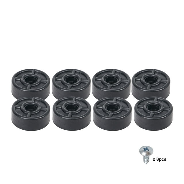 Sound Town 8-Pack Replacement Rubber Feet/Bumpers with Matching Screws, Heavy-Duty, Non Slip, for Flight Case, Speaker Cabinet, Amplifier and Subwoofer (ST-RHW-05)