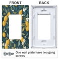 thumbnail image 3 of Yayeee Rocker Switch Wall Plate 2-Gang 4.7"x4.6" Home Decorative Outlet Cover, Blue Lemons, 3 of 6
