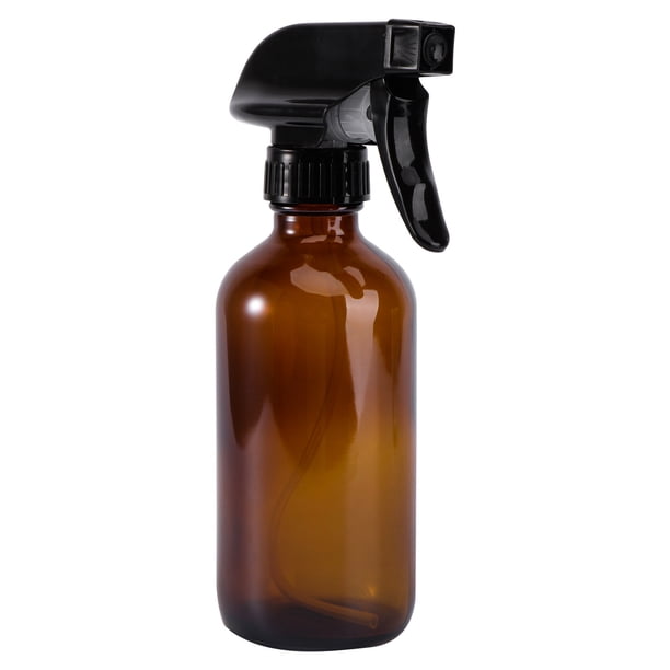 Botellas de spray de vidrio marrón vacías de 250 ml, contenedor portátil recargable, pulverizador de gatillo duradero para aceites esenciales, productos de limpieza y aromaterapia.