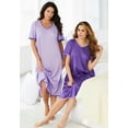 thumbnail image 5 of Only Necessities Plus Size 2-Pack Short Silky Gown, 5 of 6
