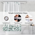thumbnail image 6 of Green Eucalyptus Leaves Shower Curtain Modern Minimalism Branches Leaf for Bathroom Shower Curtain Decor Waterproof Polyester Fabric with Hooks, 72x72 Inch, 6 of 6