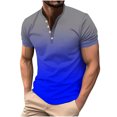 thumbnail image 2 of Njoeus Golf Shirts For Men Oversized Tshirts For Men Mens Golf Shirt Big & Tall Sports T-Shirts Casual Short Sleeve Gradient Print Golf Shirts For Men S-5Xl Men Top Size Plus Summer Savings, 2 of 5