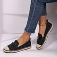 thumbnail image 5 of Rexoro Women Loafers Woven Toe Chain Comfort Flat Slip On Shoes Casual Holiday, 5 of 10