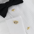 thumbnail image 1 of Masquerade Drama Mardis Gras Mask Gold Silver Tone Cufflinks Shirt Studs Tuxedo Set Mens Adult Male, 1 of 2