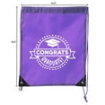 thumbnail image 2 of Senior Graduation Drawstring Backpacks Personalized Party Favor Cinch Bags - Congrats Graduate, 2 of 2