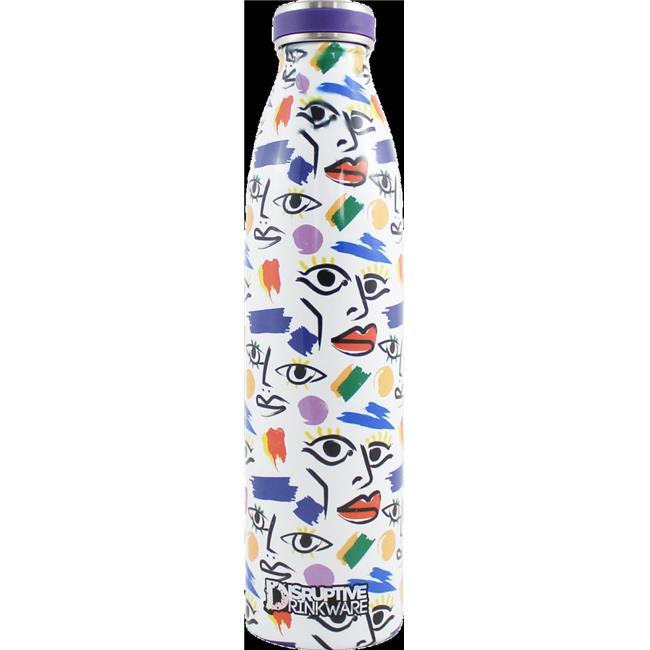 Disruptive Drinkware HYMB25FCE Faces Hydration Milk Bottle & Double