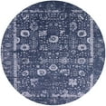 thumbnail image 1 of Ahgly Company Indoor Round Mid-Century Modern Blue Oriental Area Rugs, 8' Round, 1 of 6