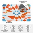 thumbnail image 4 of Orange Blue Boho Doormat Outdoor Entrance 24"x36", Modern Ethnic Abstract Geometric Absorb Moisture Dirt Door Mats, Non-Slip Rubber Backing Floor Mats Indoor, Low-Profile Front Door Rugs, 4 of 9