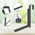 thumbnail image 3 of Over Door Hooks Hanger,Foldable Over Door Drying Laundry Hooks for Hanging Clothes 6 Groves Over Door Towel Racks for Clothes,Coat, Behind Back of Door Bathroom, Bag and Robe 2Pcs(White), 3 of 5