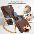 thumbnail image 5 of Recliners and Massage Chairs Full massage function-Air pressure-Comfortable Relax Rocking Chair, Lounge Chair Relax Chair with Cotton Fabric Cushion Brown,Massage Recliners, 5 of 10