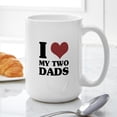 thumbnail image 6 of CafePress - I Love My Two Dads Large Mug - 15 oz Ceramic Large White Novelty Mug, 6 of 6