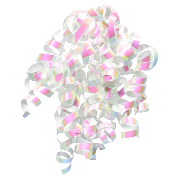 American Greetings 9 in. White Iridescent Curly Poly Gift Bow for Christmas (1-Count)