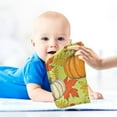 thumbnail image 4 of Coolnut 3 PCS Pumpkin and Fall Leaves Baby Muslin Washcloths, Vintage Face Towel Burp Cloths Ultra Soft Absorbent Cotton Bath Wipes Towels for Newborn Boys Girls, 4 of 6