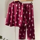 thumbnail image 3 of Pijama estampado de conejo, conjunto de 2 uds para dormir con pantalones, ropa de dormir con solapa de satén, camisón con botones, ropa de descanso para pijamas de Año Nuevo, 3 of 4