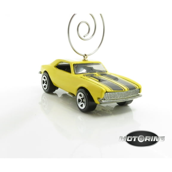 1967 '67 Chevy Camaro Yellow Car Rare Christmas Tree Ornament Diecast