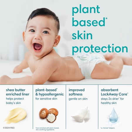 Pampers Pure Diapers Size 2, 186 Count (Select for More Options)