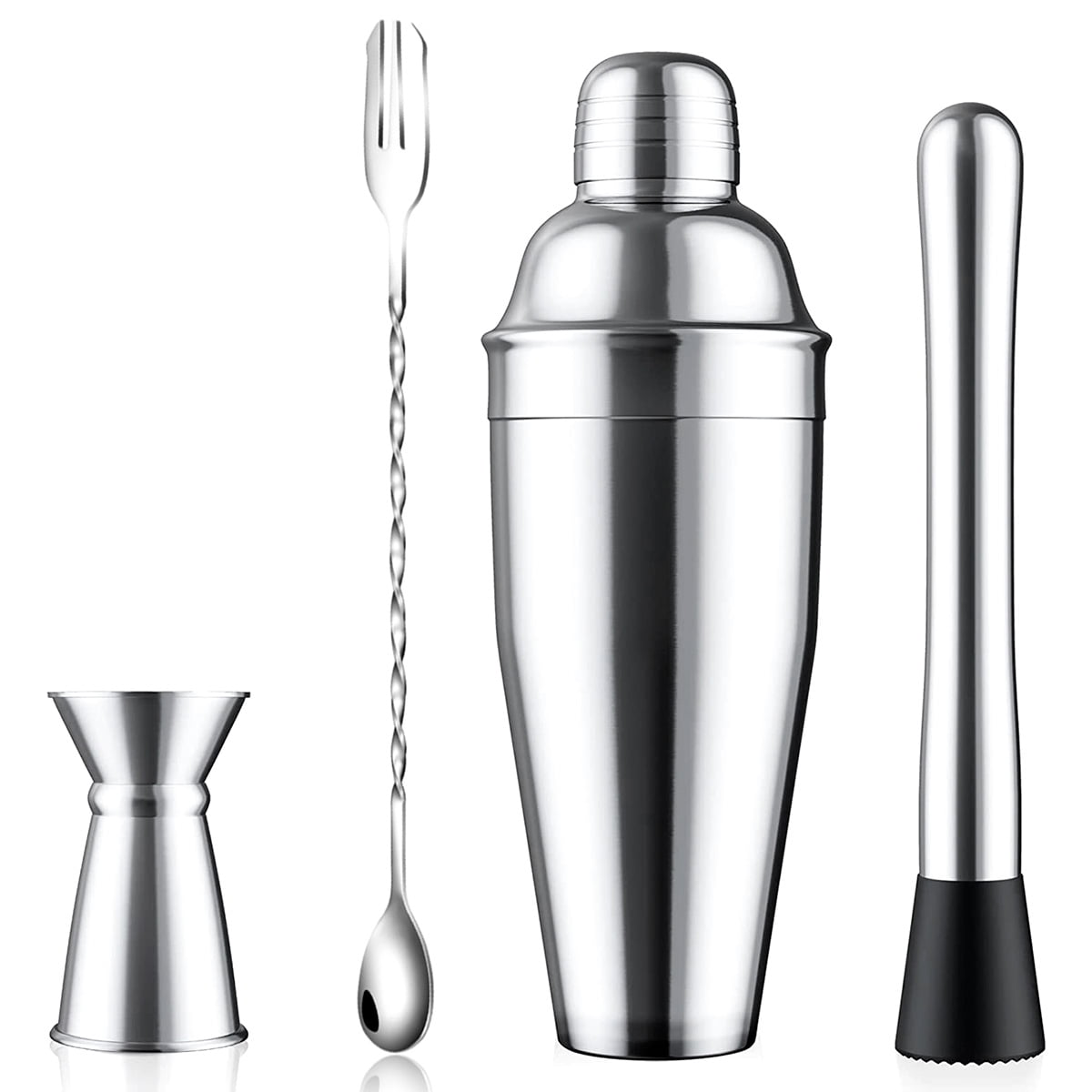24 Ounce Cocktail Shaker Bar Set with Accessories Martini Kit with Measuring 550 