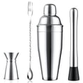 thumbnail image 1 of Juego De Coctelera De 24 Oz - Herramientas De Barra Coctelera De Bebida Colador De Cóctel Incorporado, Muddler, Jigger, Cuchara Mezcladora, Libro De Recetas - Coctelera De Martini / Mezclador De Bebid Muyoka Hogar, 1 of 6
