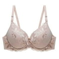 thumbnail image 2 of YLOMAY Women Bra Women's Underwear Lace Bras Solid Color Stylish Brassiere Ladies Loose Casual Wear Beige 75, 2 of 6