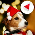 thumbnail image 2 of 4 Pack Pet Christmas Hats - Soft Cloth, Elastic Band, Fits Small Dogs/Cats, Festive Santa Design for Photos, 2 of 6